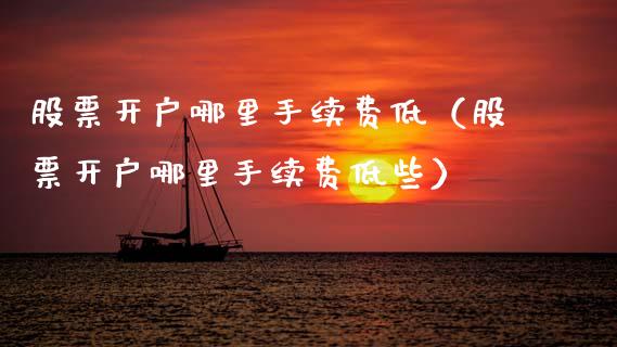 股票开户哪里手续费低（股票开户哪里手续费低些）_https://www.qdlswl.com_外盘_第1张