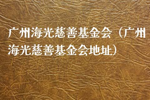 广州海光慈善基金会（广州海光慈善基金会地址）_https://www.qdlswl.com_基金_第1张