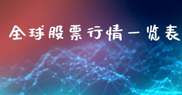 全球股票行情一览表_https://www.qdlswl.com_期货_第1张