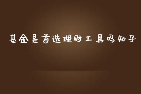 基金是首选理财工具吗知乎_https://www.qdlswl.com_理财_第1张