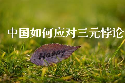 中国如何应对三元悖论_https://www.qdlswl.com_内盘_第1张