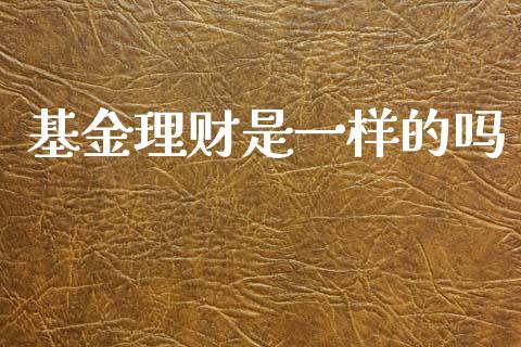 基金理财是一样的吗_https://www.qdlswl.com_理财_第1张