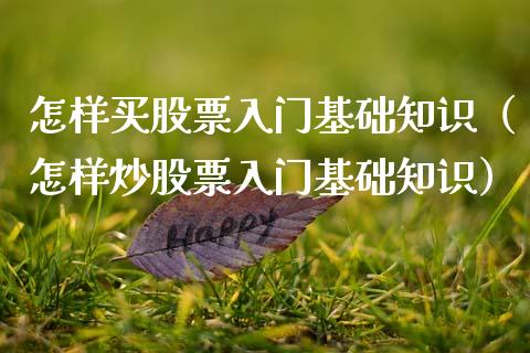 怎样买股票入门基础知识（怎样炒股票入门基础知识）_https://www.qdlswl.com_内盘_第1张