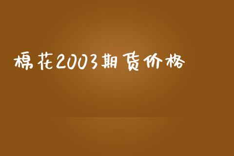 棉花2003期货价格_https://www.qdlswl.com_期货_第1张