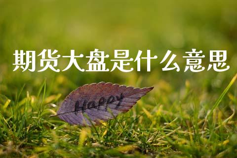 期货大盘是什么意思_https://www.qdlswl.com_直播_第1张