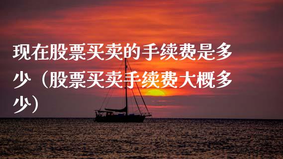 现在股票买卖的手续费是多少（股票买卖手续费大概多少）_https://www.qdlswl.com_股票_第1张