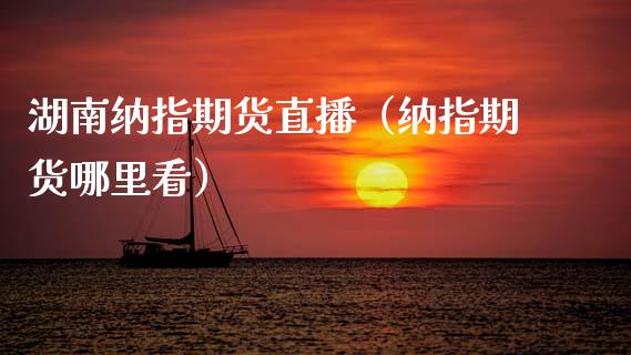 湖南纳指期货直播（纳指期货哪里看）_https://www.qdlswl.com_直播_第1张
