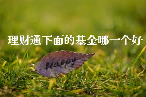 理财通下面的基金哪一个好_https://www.qdlswl.com_理财_第1张