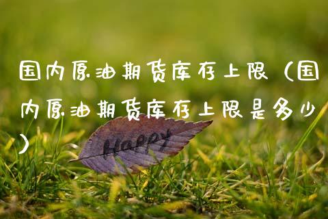 国内原油期货库存上限（国内原油期货库存上限是多少）_https://www.qdlswl.com_期货_第1张