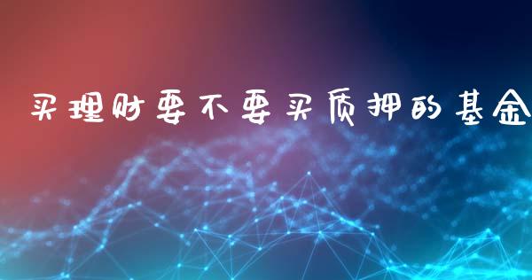 买理财要不要买质押的基金_https://www.qdlswl.com_理财_第1张