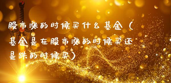 股市涨的时候买什么基金（基金是在股市涨的时候买还是跌的时候买）_https://www.qdlswl.com_理财_第1张