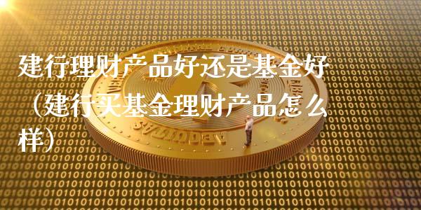 建行理财产品好还是基金好（建行买基金理财产品怎么样）_https://www.qdlswl.com_理财_第1张