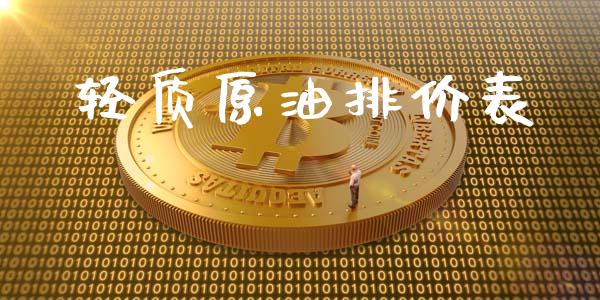 轻质原油排价表_https://www.qdlswl.com_直播_第1张