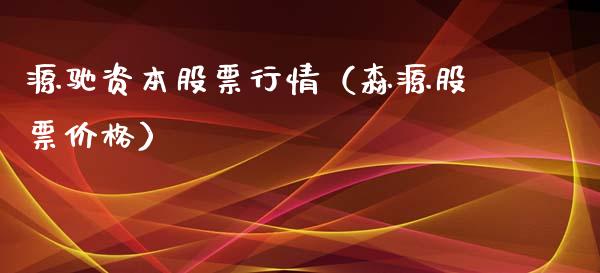 源驰资本股票行情（森源股票价格）_https://www.qdlswl.com_外盘_第1张