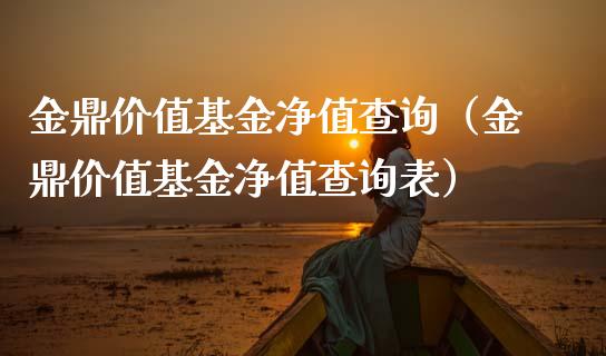 金鼎价值基金净值查询（金鼎价值基金净值查询表）_https://www.qdlswl.com_理财_第1张