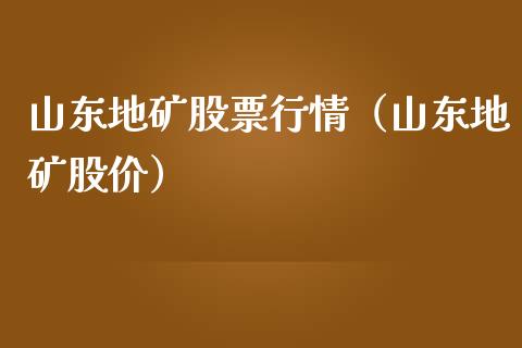 山东地矿股票行情（山东地矿股价）_https://www.qdlswl.com_外盘_第1张