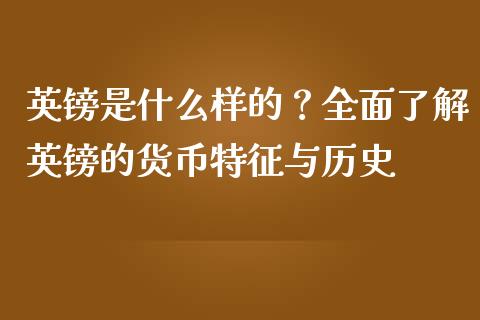 英镑是什么样的？全面了解英镑的货币特征与历史_https://www.qdlswl.com_基金_第1张