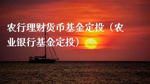 农行理财货币基金定投（农业银行基金定投）_https://www.qdlswl.com_基金_第1张