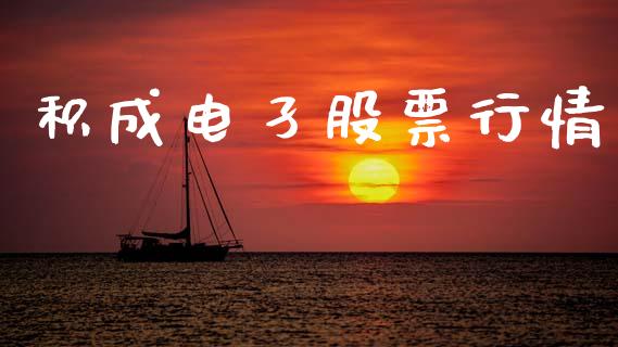 积成电孑股票行情_https://www.qdlswl.com_股票_第1张