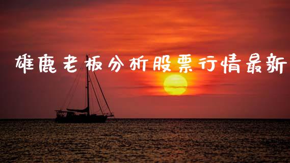 雄鹿老板分析股票行情最新_https://www.qdlswl.com_外盘_第1张