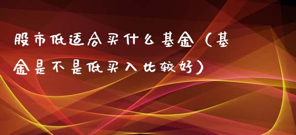 股市低适合买什么基金（基金是不是低买入比较好）_https://www.qdlswl.com_理财_第1张