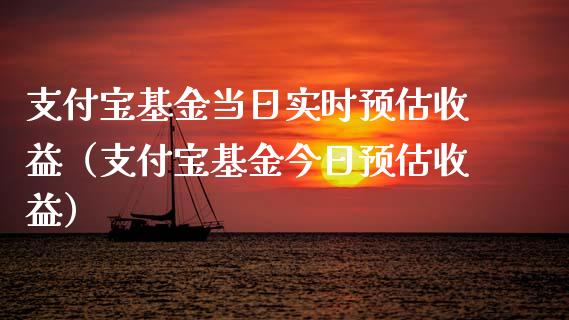 支付宝基金当日实时预估收益（支付宝基金今日预估收益）_https://www.qdlswl.com_基金_第1张