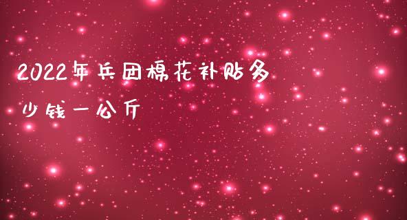 2022年兵团棉花补贴多少钱一公斤_https://www.qdlswl.com_期货_第1张