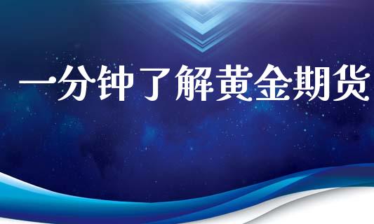 一分钟了解黄金期货_https://www.qdlswl.com_期货_第1张