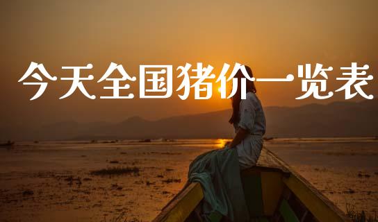 今天全国猪价一览表_https://www.qdlswl.com_期货_第1张