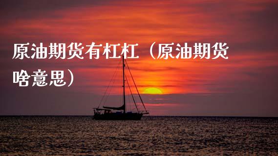 原油期货有杠杠（原油期货啥意思）_https://www.qdlswl.com_期货_第1张
