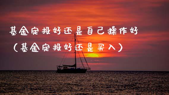 基金定投好还是自己操作好（基金定投好还是买入）_https://www.qdlswl.com_理财_第1张
