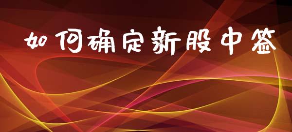如何确定新股中签_https://www.qdlswl.com_基金_第1张