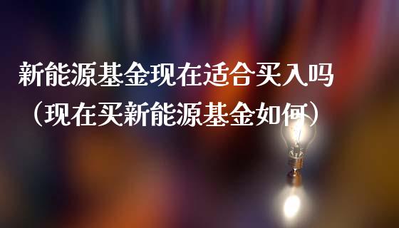 新能源基金现在适合买入吗（现在买新能源基金如何）_https://www.qdlswl.com_基金_第1张