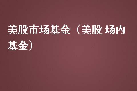 美股市场基金（美股 场内基金）_https://www.qdlswl.com_理财_第1张