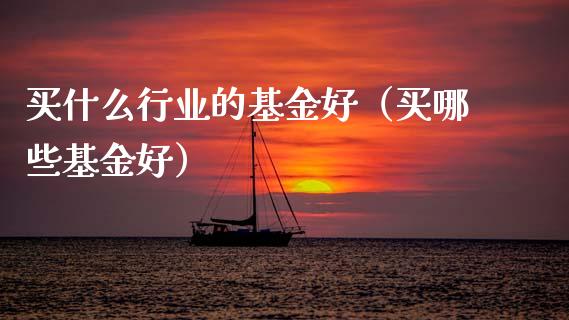 买什么行业的基金好（买哪些基金好）_https://www.qdlswl.com_理财_第1张