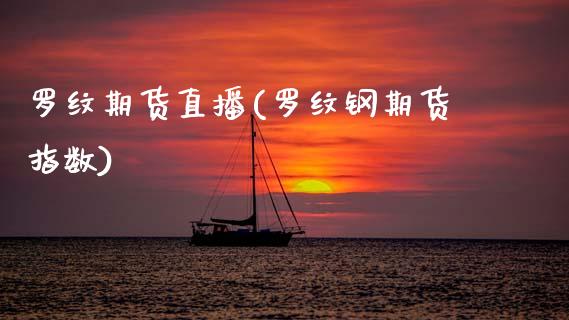 罗纹期货直播(罗纹钢期货指数)_https://www.qdlswl.com_理财_第1张