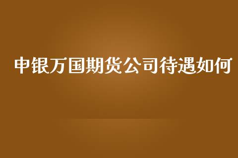 申银万国期货公司待遇如何_https://www.qdlswl.com_股指_第1张