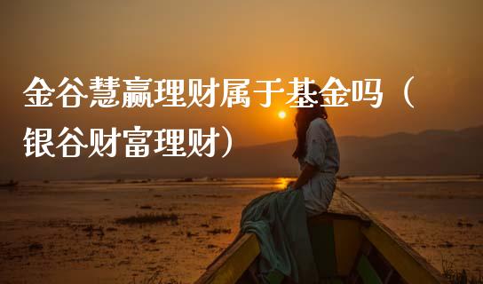 金谷慧赢理财属于基金吗（银谷财富理财）_https://www.qdlswl.com_理财_第1张