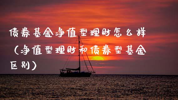 债券基金净值型理财怎么样（净值型理财和债券型基金区别）_https://www.qdlswl.com_理财_第1张