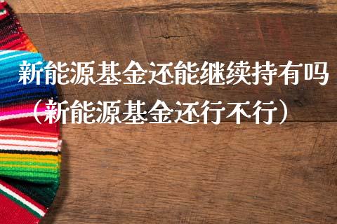 新能源基金还能继续持有吗（新能源基金还行不行）_https://www.qdlswl.com_理财_第1张
