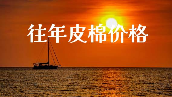 往年皮棉价格_https://www.qdlswl.com_期货_第1张