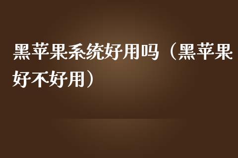 黑苹果系统好用吗（黑苹果好不好用）_https://www.qdlswl.com_股指_第1张