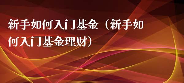 新手如何入门基金（新手如何入门基金理财）_https://www.qdlswl.com_基金_第1张