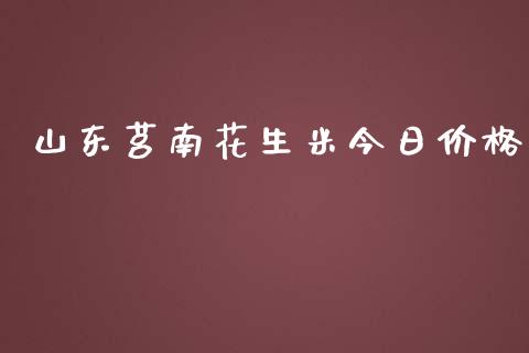 山东莒南花生米今日价格_https://www.qdlswl.com_期货_第1张