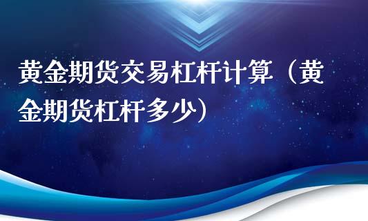 黄金期货交易杠杆计算（黄金期货杠杆多少）_https://www.qdlswl.com_期货_第1张