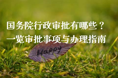 国务院行政审批有哪些？ 一览审批事项与办理指南_https://www.qdlswl.com_内盘_第1张