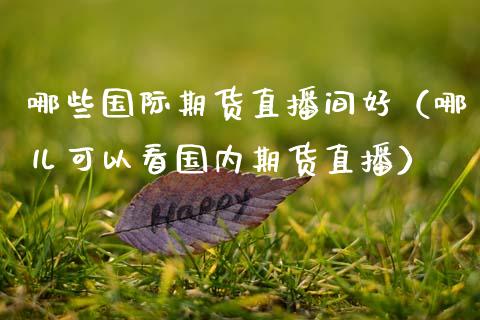 哪些国际期货直播间好（哪儿可以看国内期货直播）_https://www.qdlswl.com_直播_第1张