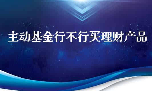 主动基金行不行买理财产品_https://www.qdlswl.com_基金_第1张