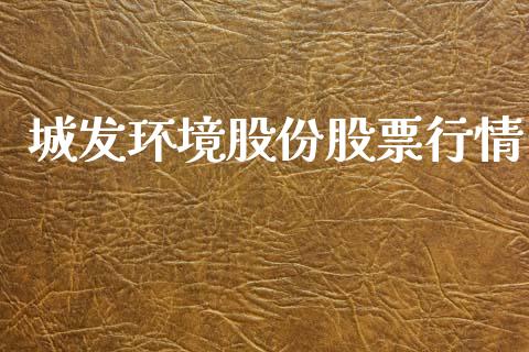 城发环境股份股票行情_https://www.qdlswl.com_股票_第1张