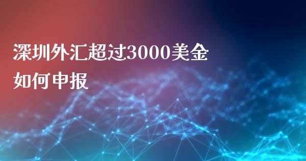 深圳外汇超过3000美金如何申报_https://www.qdlswl.com_期货_第1张